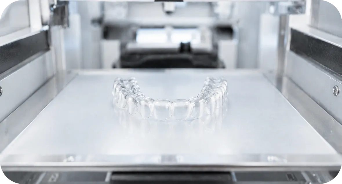 Finished clear aligners ready to ship