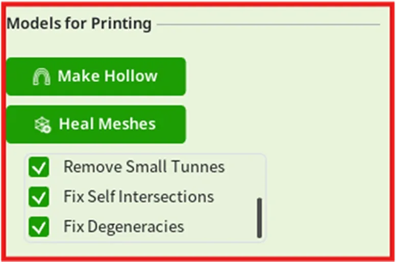 Use options like Make Hollow to create a hollow model base and use Heal Meshes