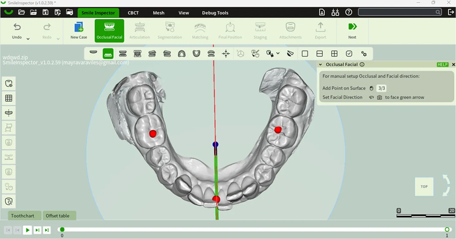 Selecting jaw in Final Position window