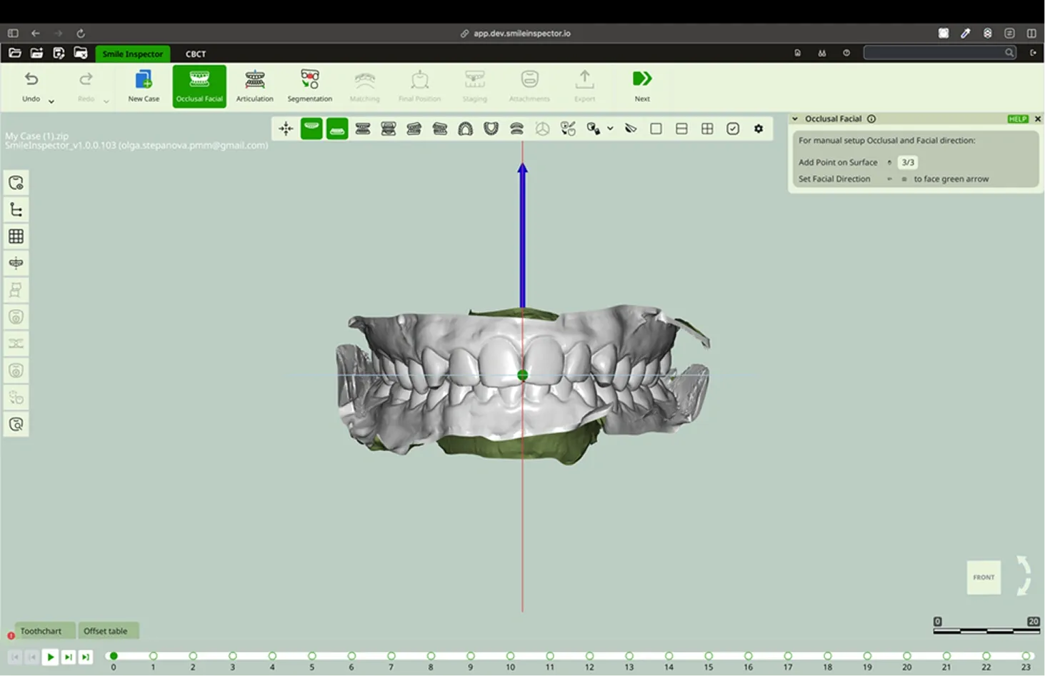 Selecting jaw in Final Position window