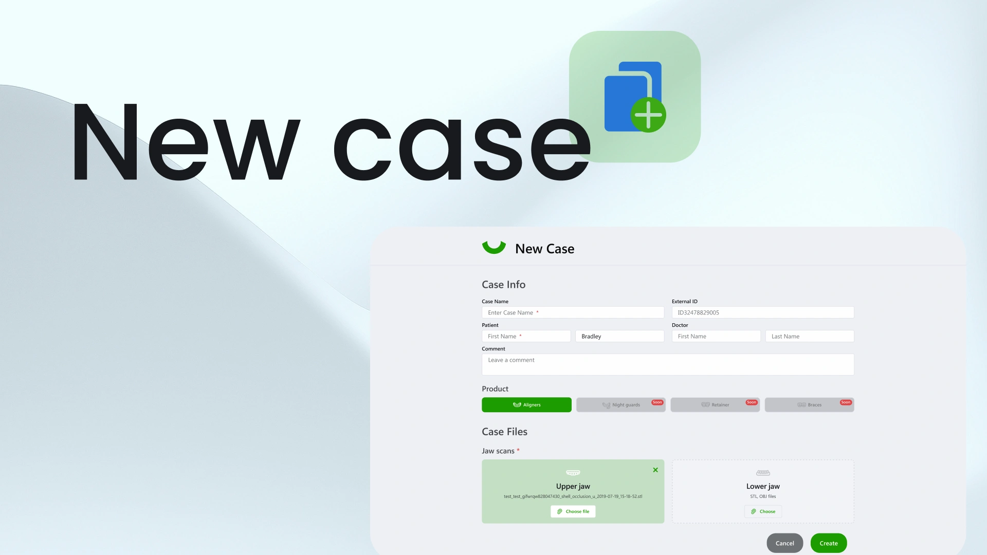 How to create a New case in SmileInspector