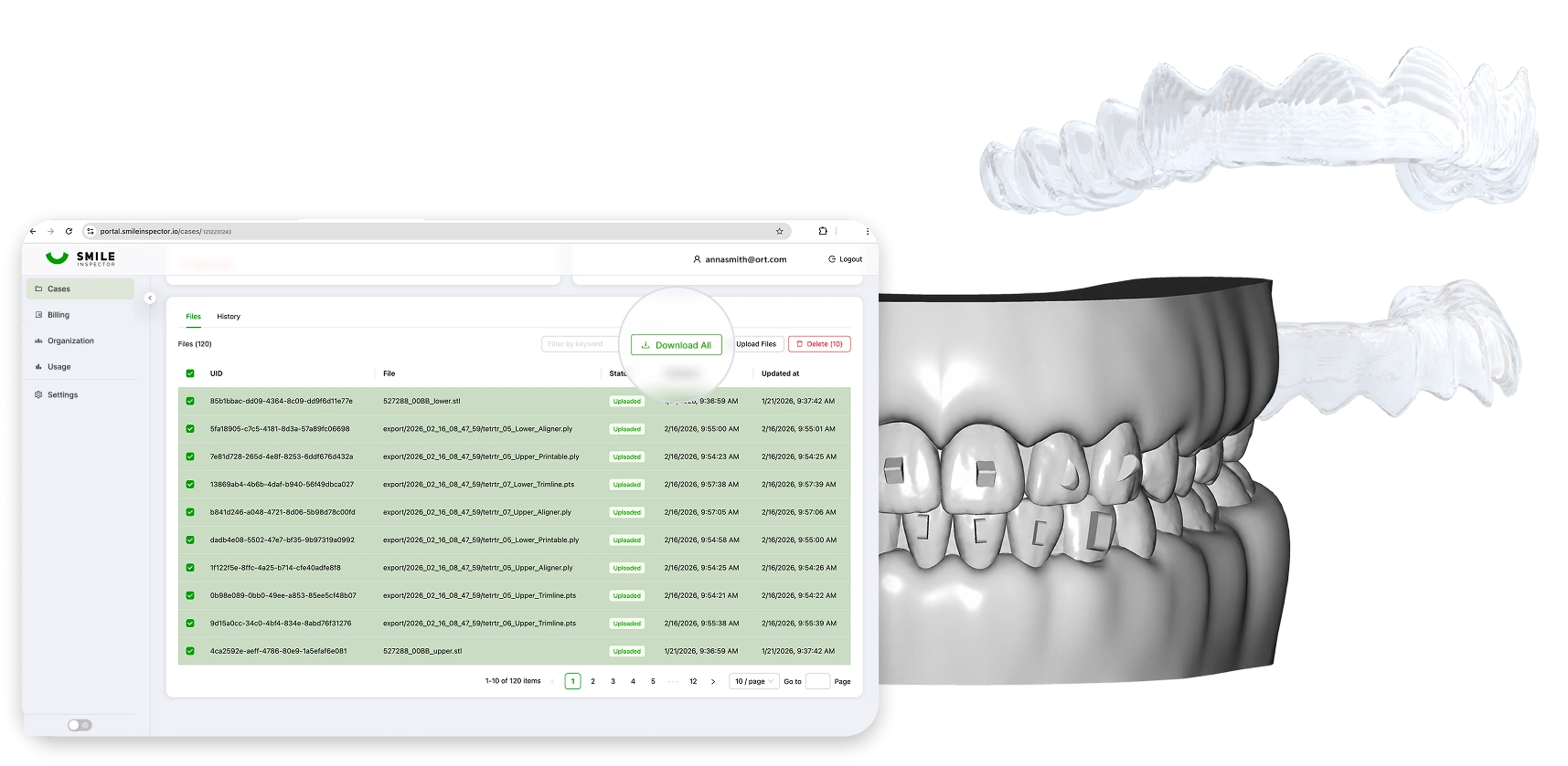 Aligner Manufacturing Hero Section Mockup