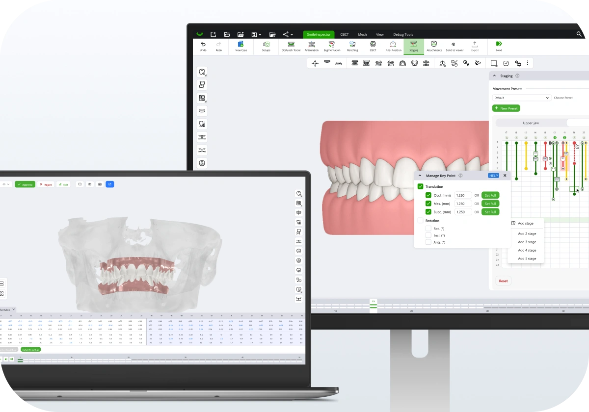 SmileInspector treatment planning workspace